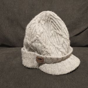 Coal Wool Winter Hat with Brim